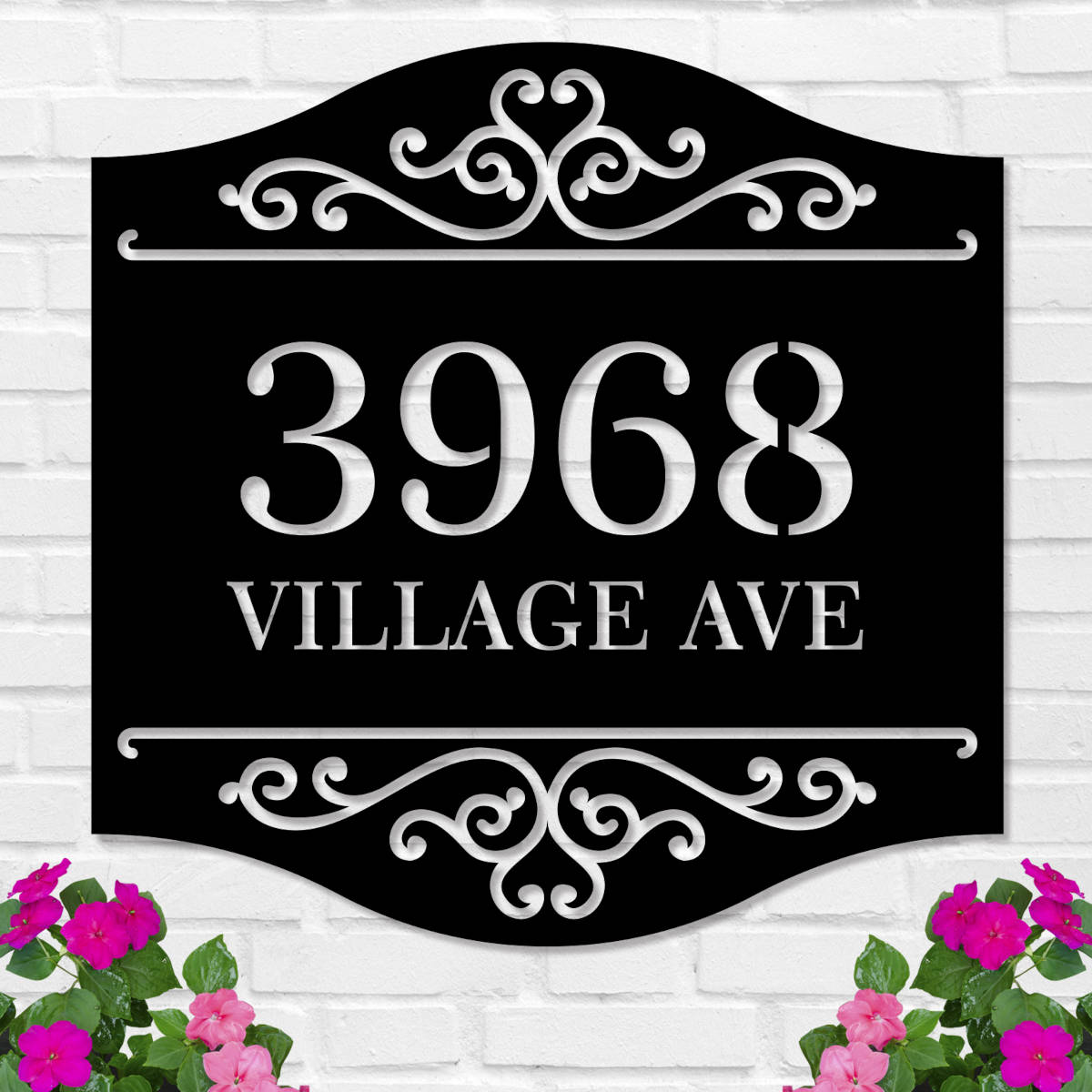 Elegant Iron Address Plaque Main image