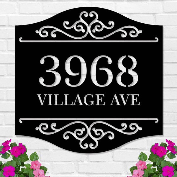 Elegant Iron Address Plaque