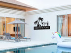 Poolside Metal Sign