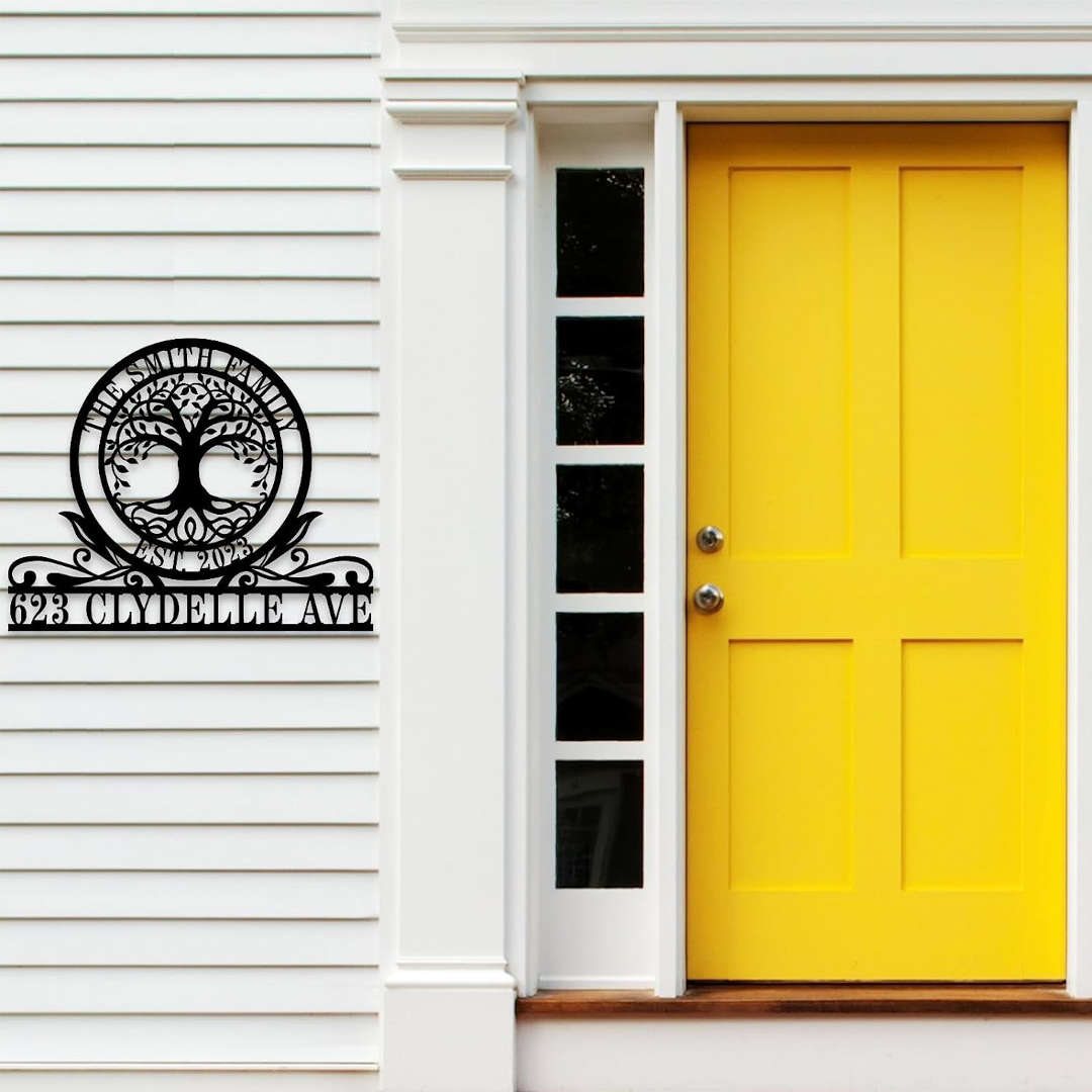 Personalized Tree of Life Address Sign