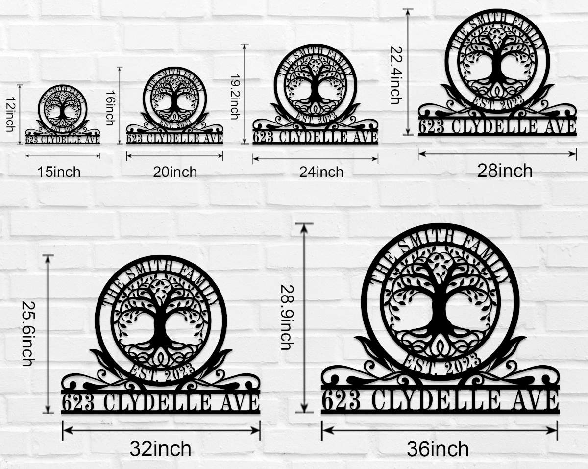 Personalized Tree of Life Address Sign Secondary image