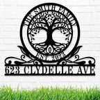 Personalized Tree of Life Address Sign