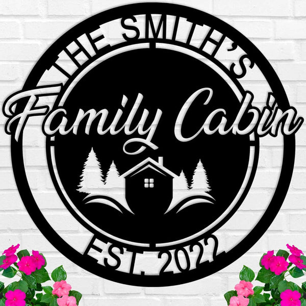 Personalized Family Cabin Sign