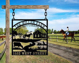 Custom Metal Farm Sign