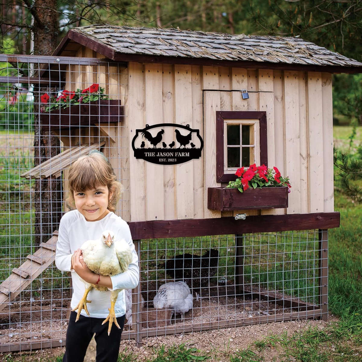 Personalized Farmyard Metal Sign