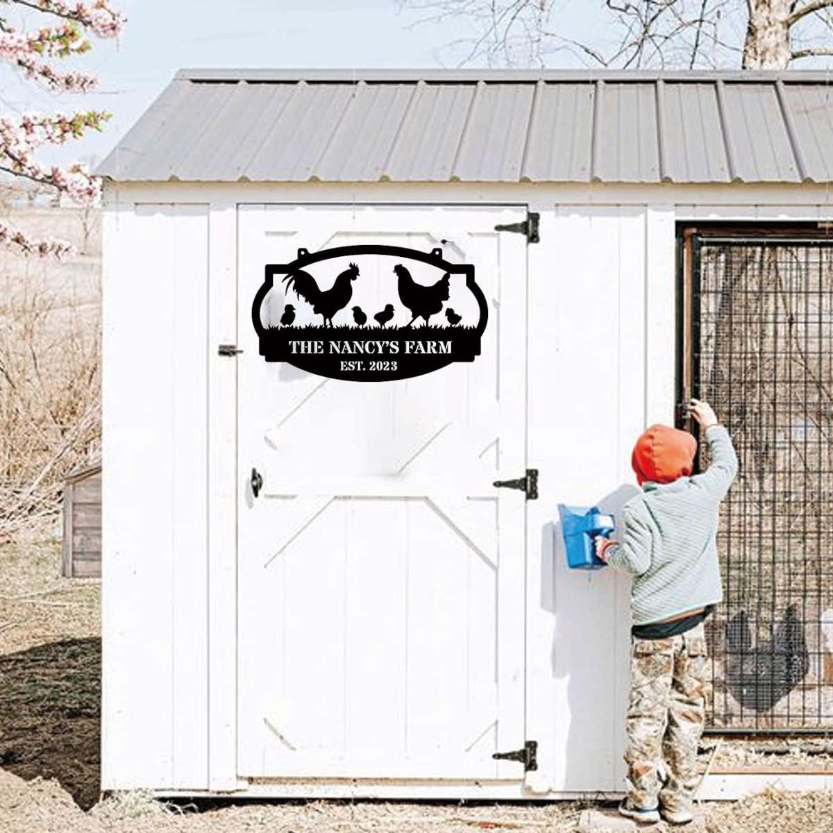 Personalized Farmyard Metal Sign
