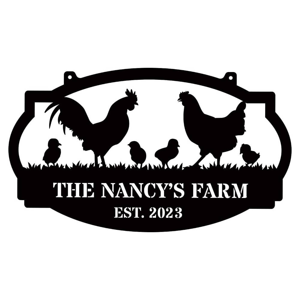 Personalized Farmyard Metal Sign Main image