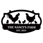 Personalized Farmyard Metal Sign