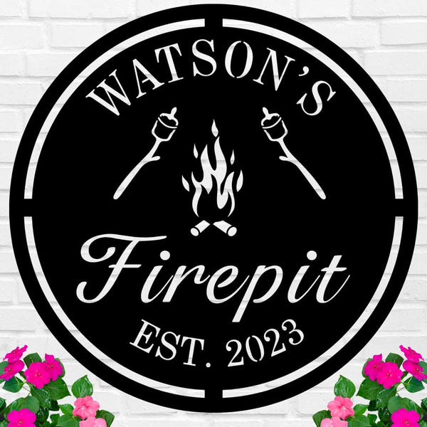 Custom Fire Pit Metal Sign