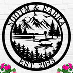 Custom Mountain Scene Metal Sign