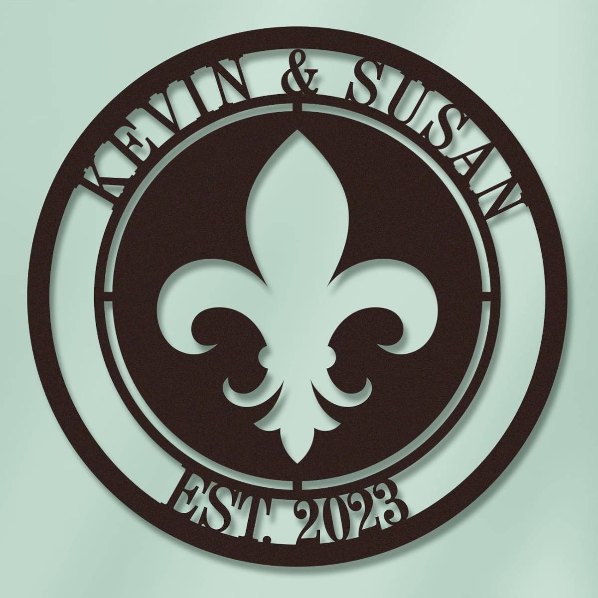 Fleur-de-Lis Custom Metal Sign Main image