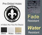 Fleur-de-Lis Custom Metal Sign
