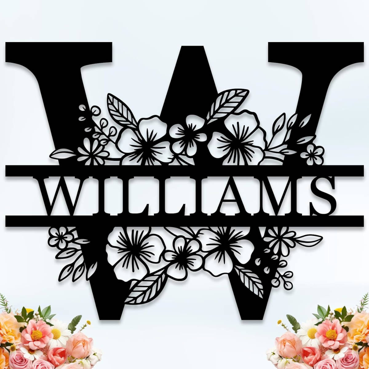 Floral Monogram Wall Art