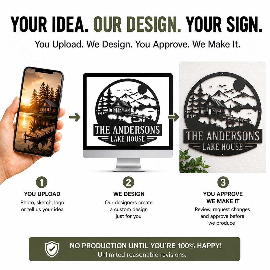 Fully Custom Metal Sign From Your Design