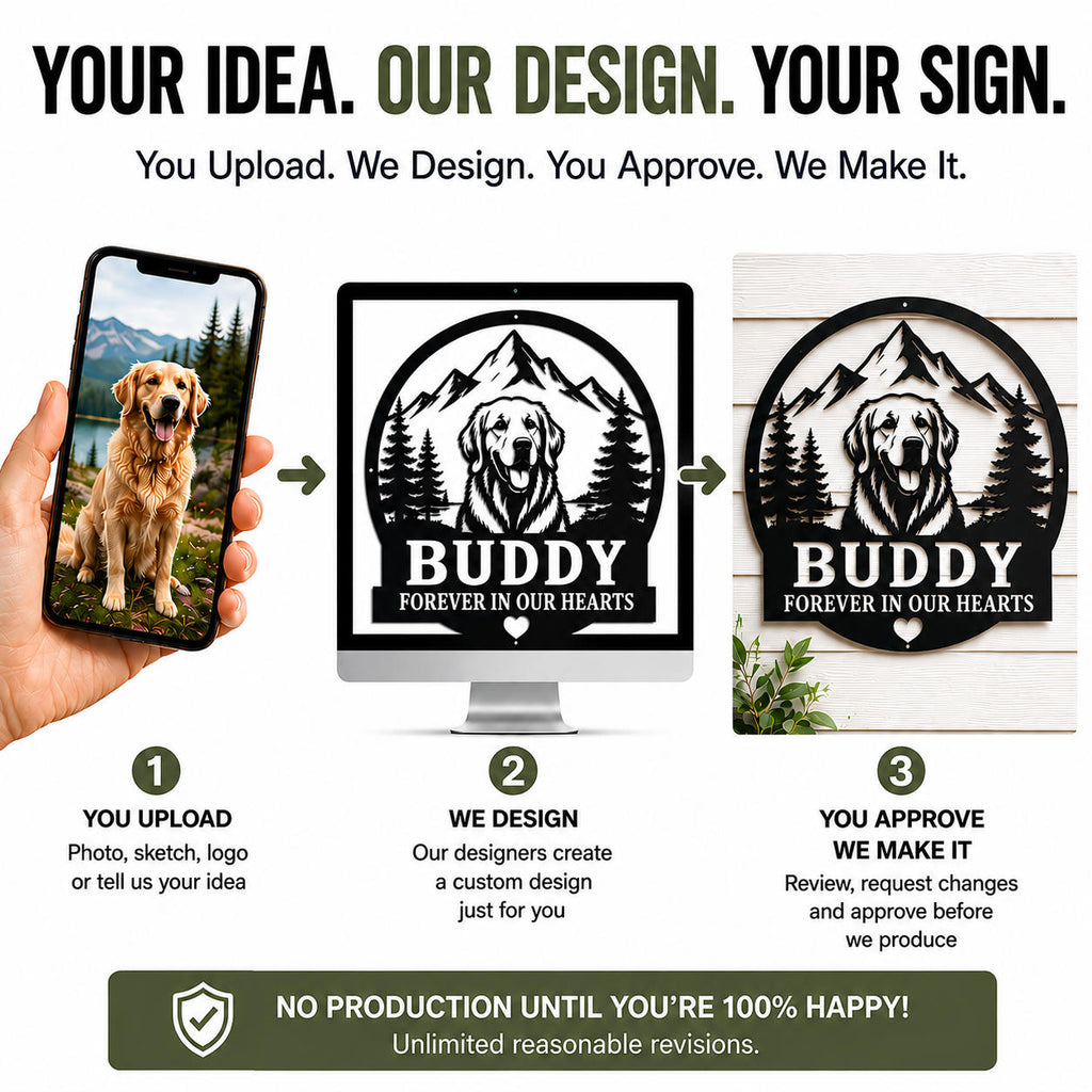 Fully Custom Metal Sign From Your Design