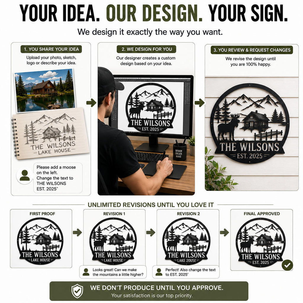 Fully Custom Metal Sign From Your Design