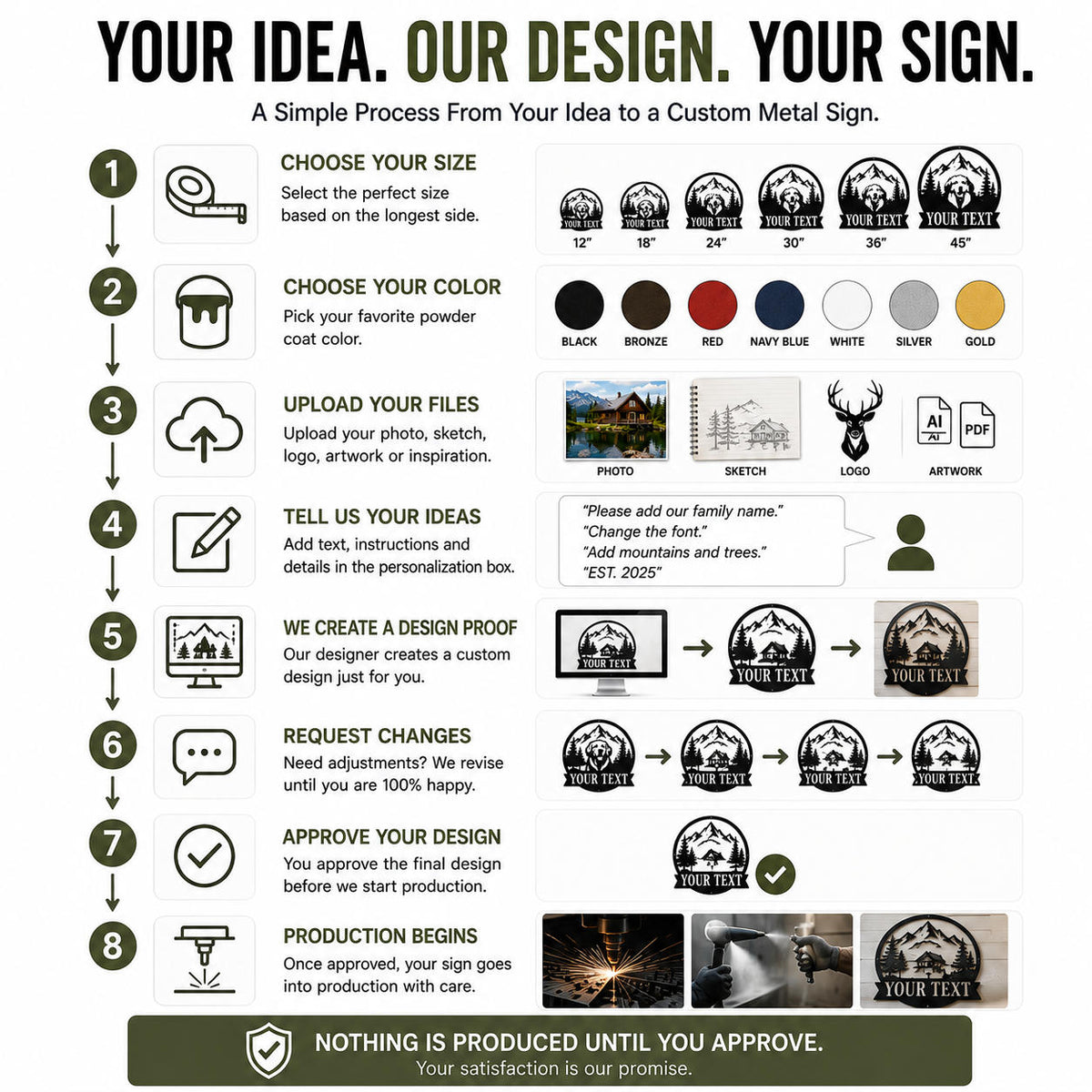 Fully Custom Metal Sign From Your Design