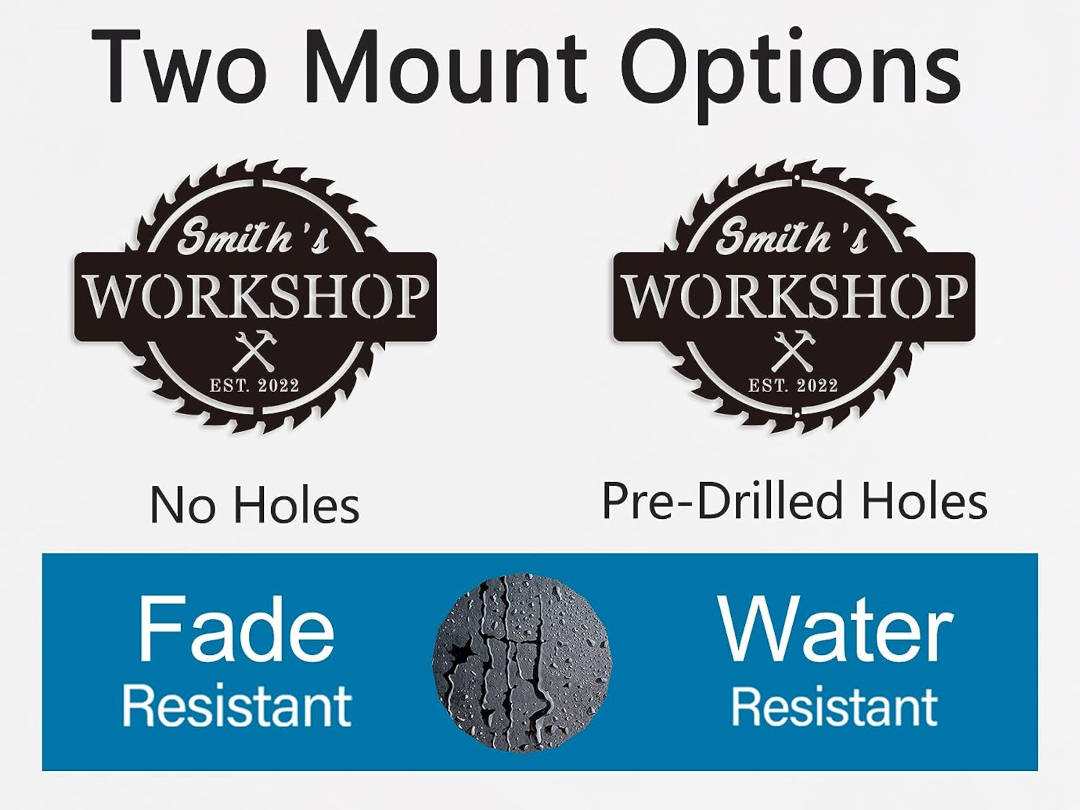 Custom Workshop Metal Sign