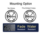 Round custom metal golf sign featuring crossed golf clubs and "19th Hole" text, personalized with name and established year, made from durable powder-coated steel.