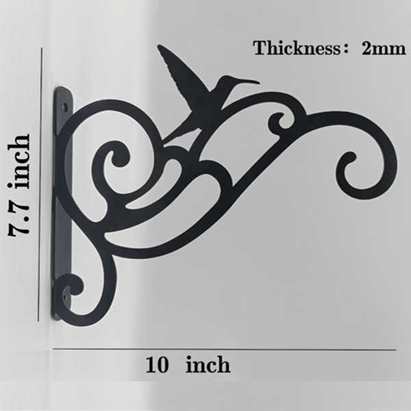 Decorative Iron Wall Hook - 10x7.7 inches, 2mm Steel, Versatile Hanger