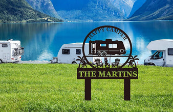 Personalized Camping Joy Yard Sign