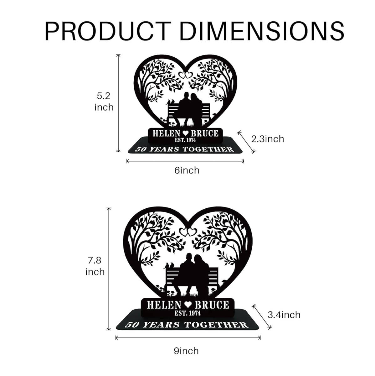 Heart-Shaped Tabletop Decoration
