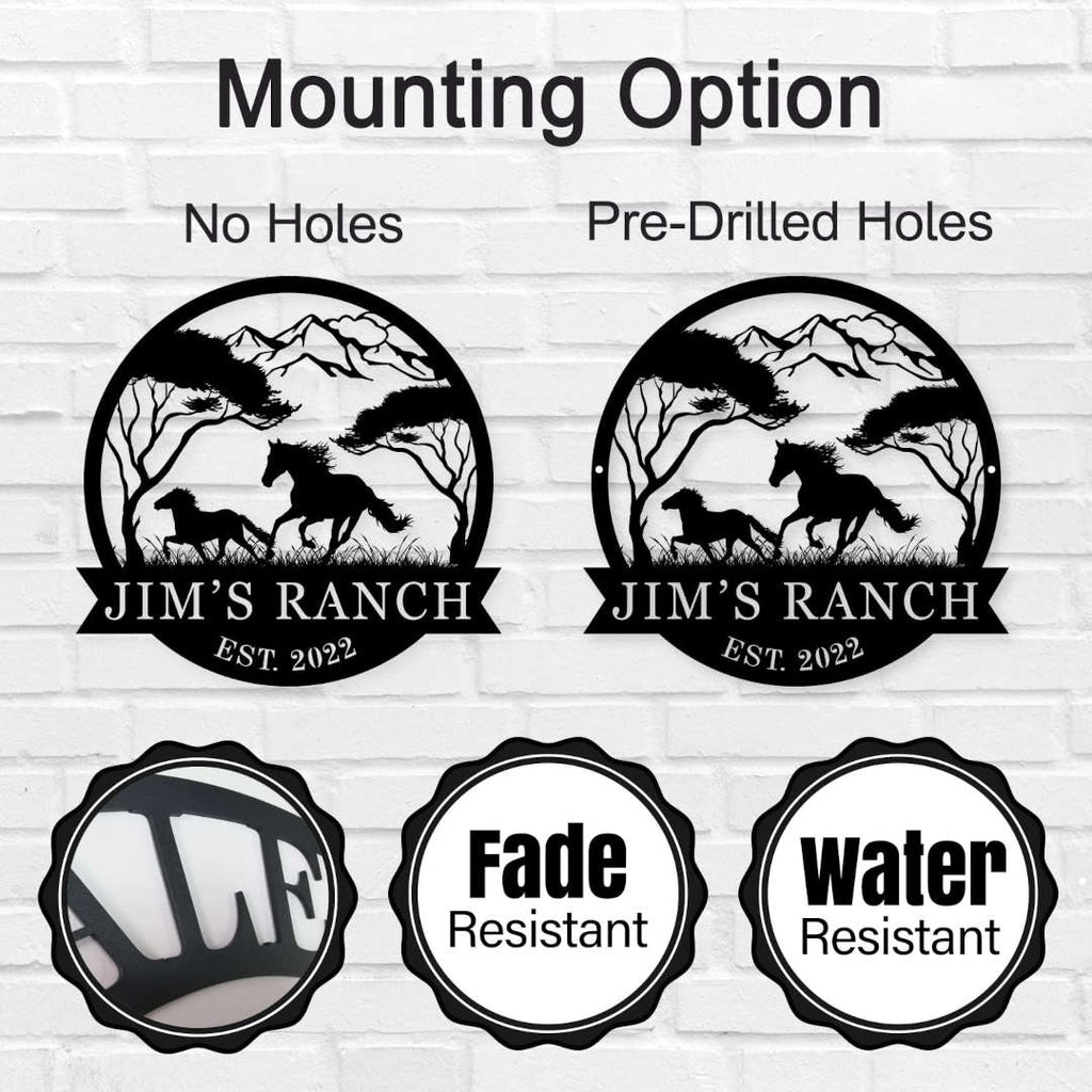 Custom Ranch Metal Sign