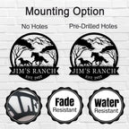 Custom Ranch Metal Sign