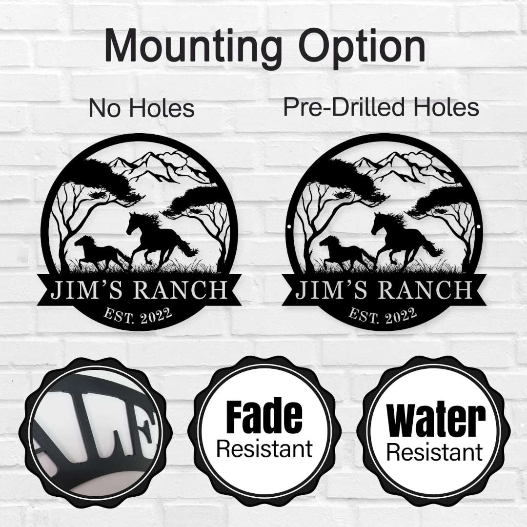 Custom Ranch Metal Sign