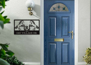 Horse Address Sign