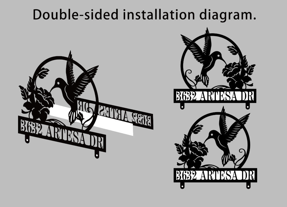 Custom Hummingbird Stainless Steel Mailbox Topper Secondary image