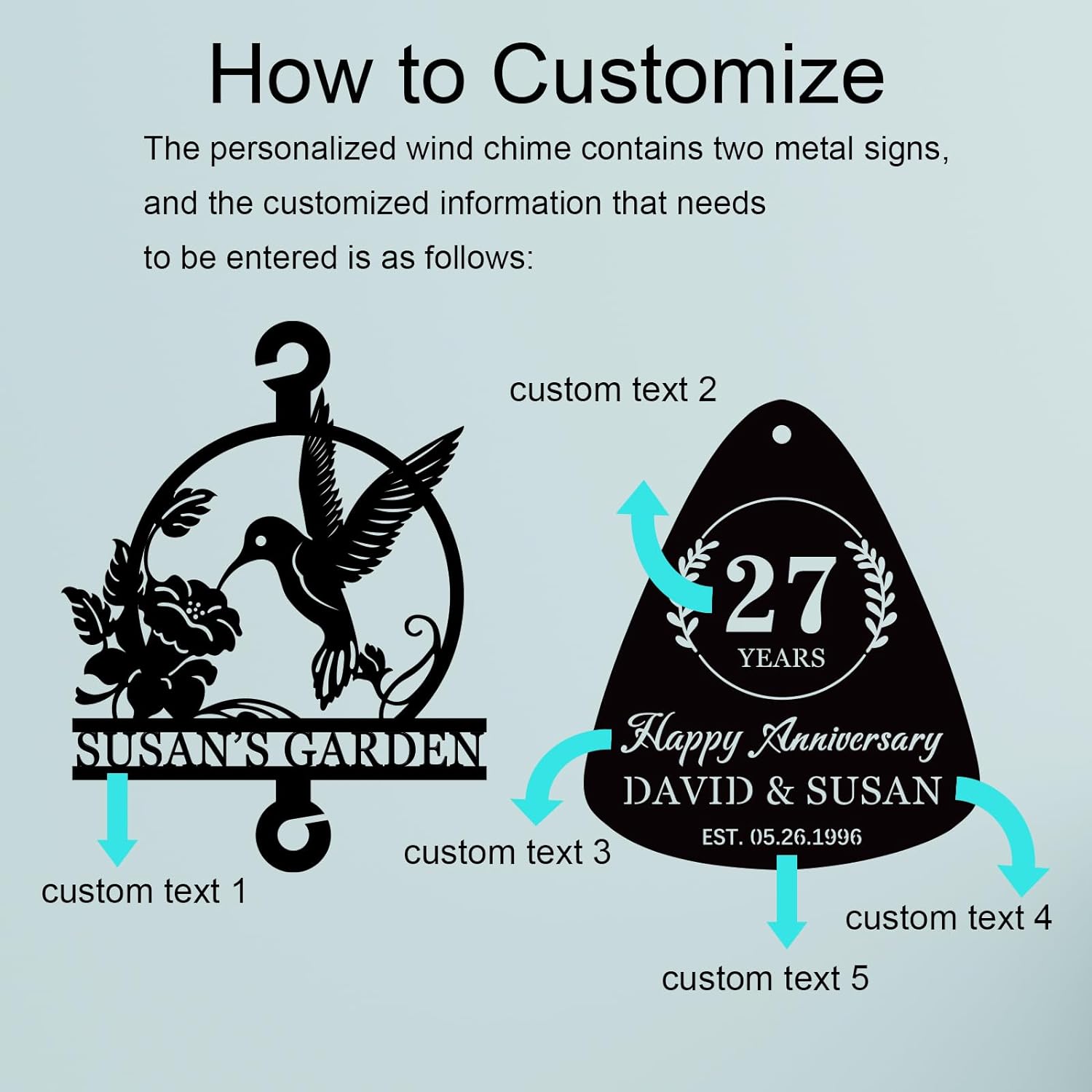 Custom Anniversary Wind Chime Secondary image