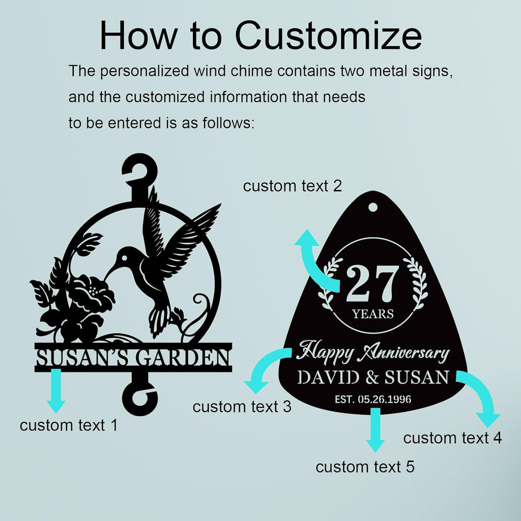 Custom Anniversary Wind Chime