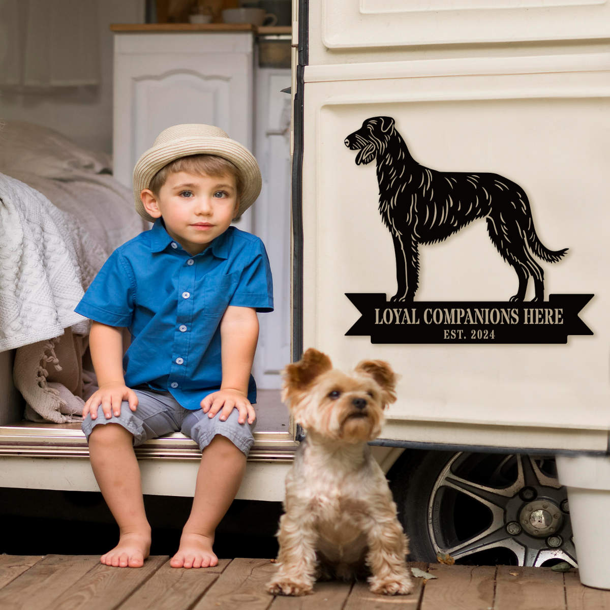 Irish Wolfhound Metal Sign Secondary image