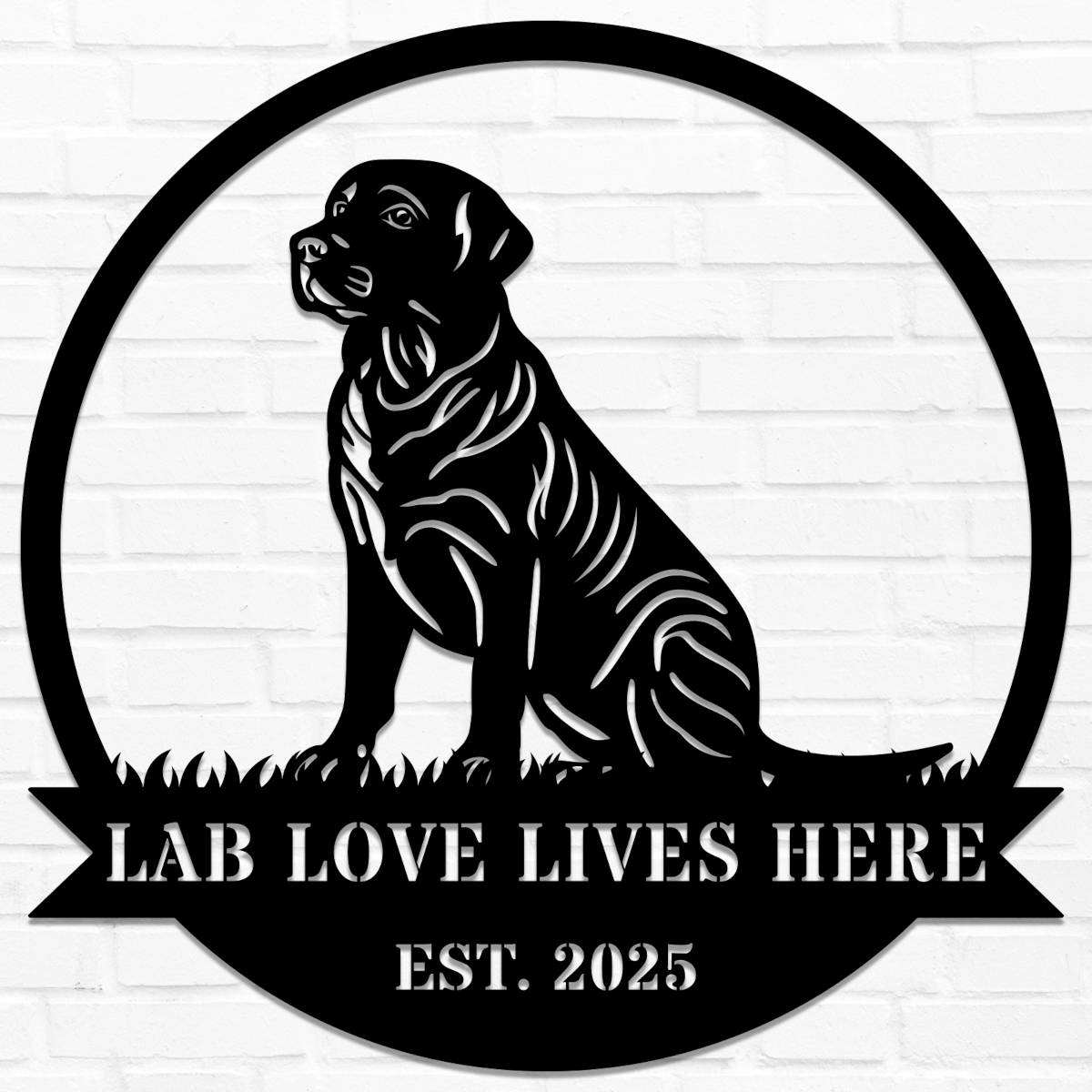 Personalized Labrador Metal Sign Main image