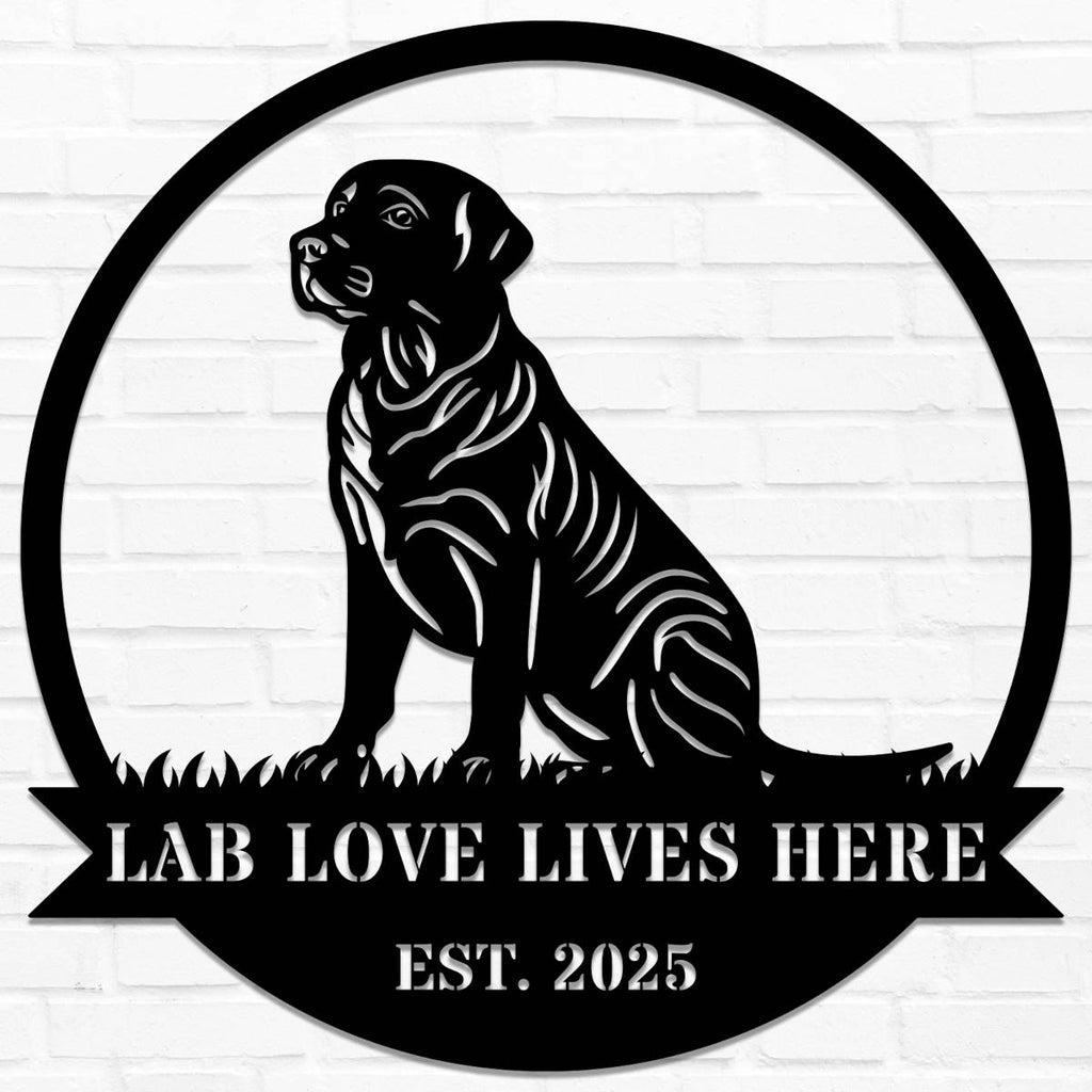 Personalized Labrador Metal Sign