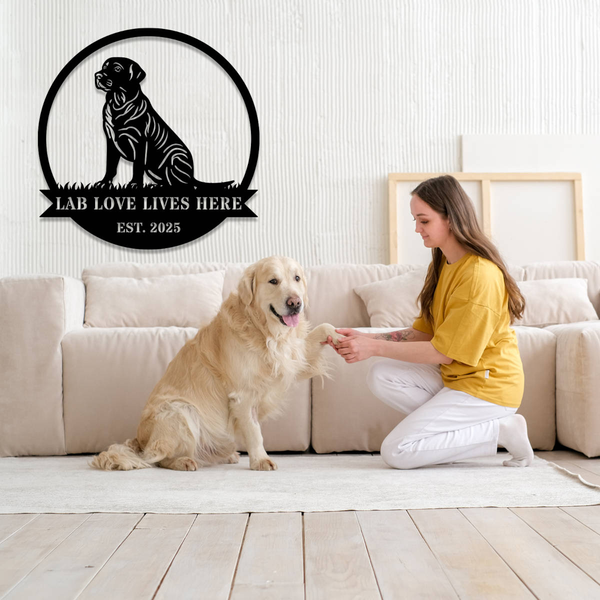 Personalized Labrador Metal Sign