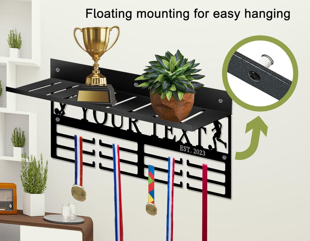 Personalized Metal Trophy Wall Display