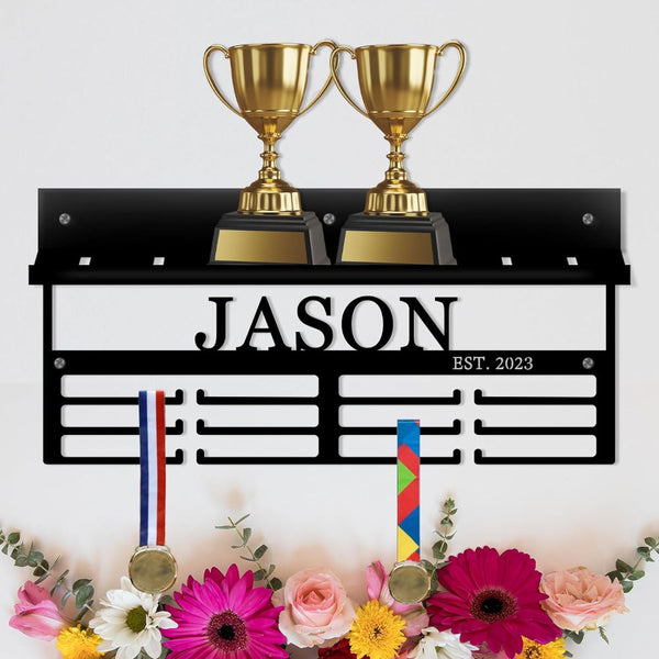 Personalized Metal Trophy Wall Display