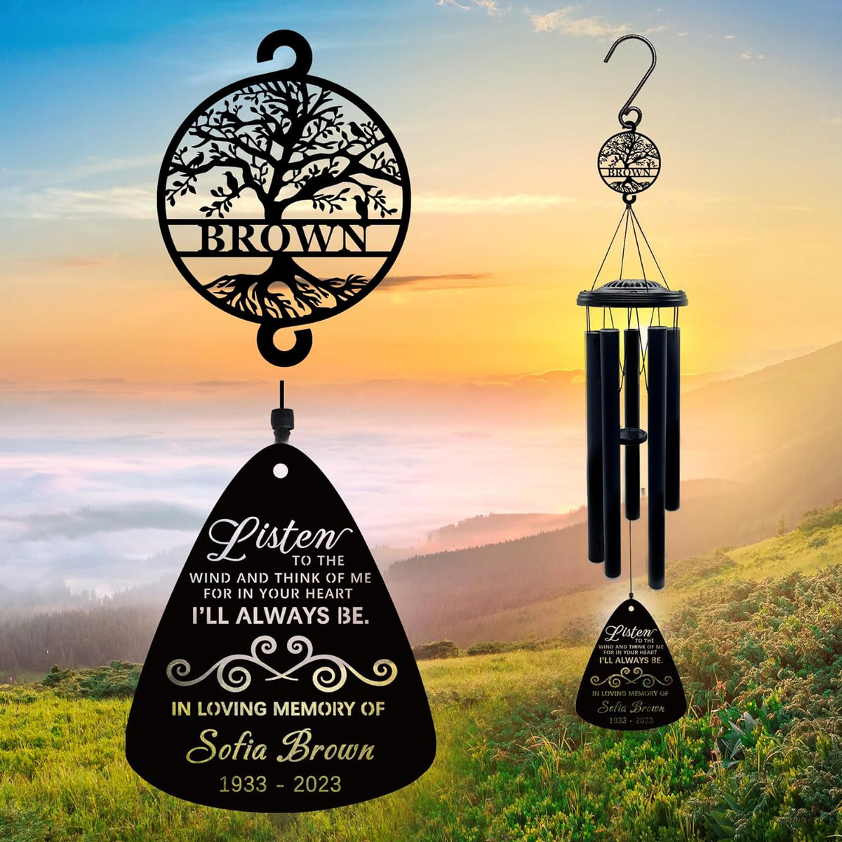 Personalized Memorial Wind Chime Main image
