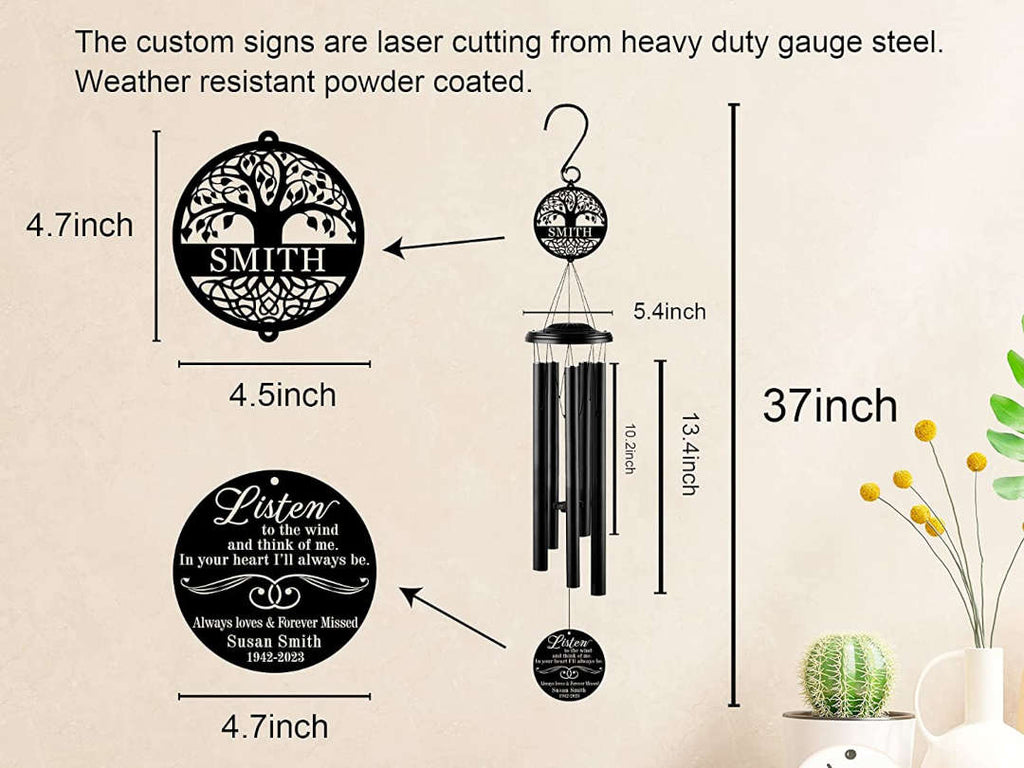 Personalized Memorial Wind Chimes