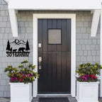 Custom Mountain Bear Address Plaque