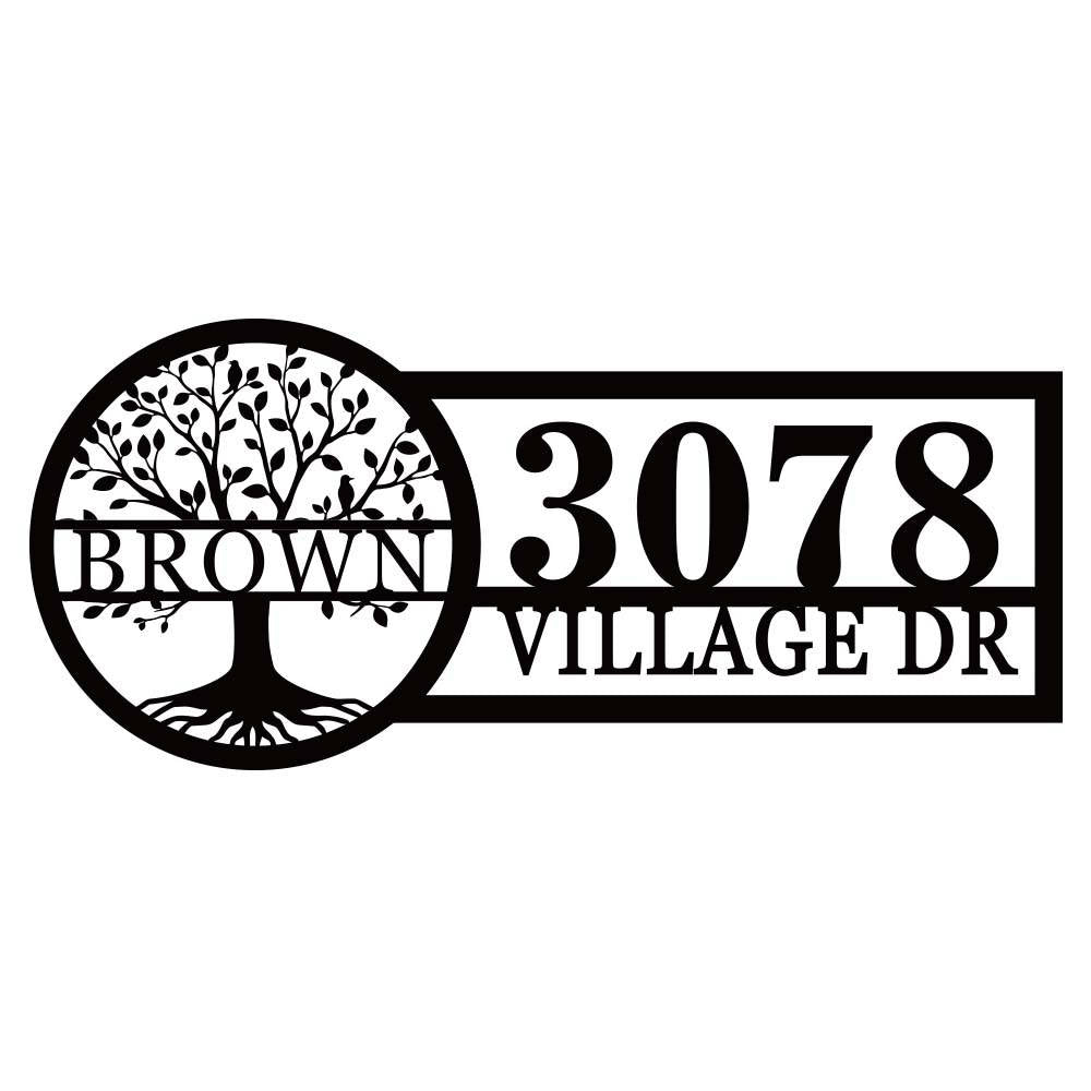Tree Address Sign