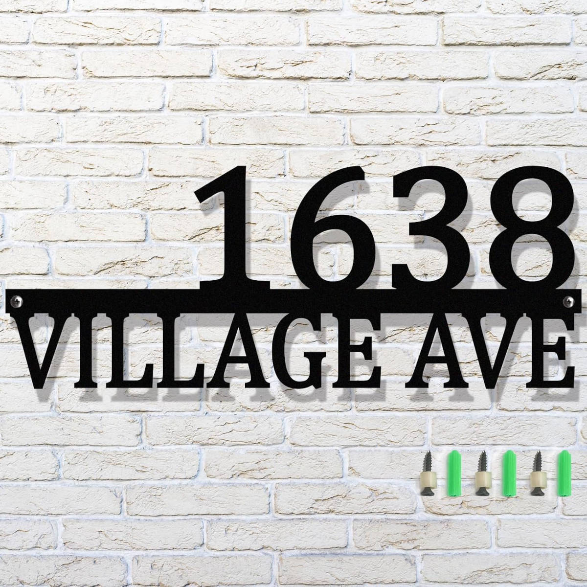 Custom Modern Metal House Address Sign Main image