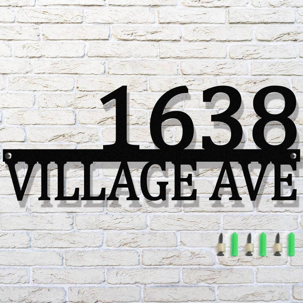 Custom Modern Metal House Address Sign