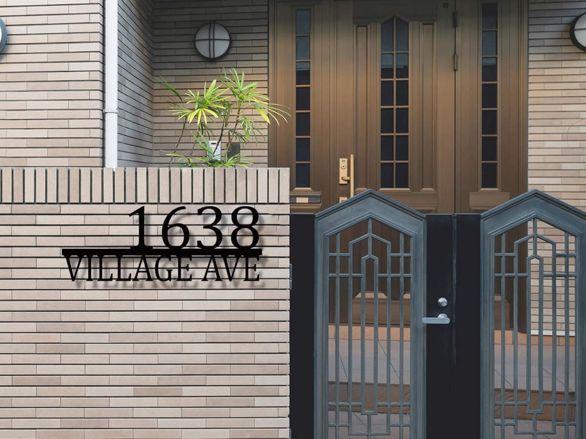Custom Modern Metal House Address Sign