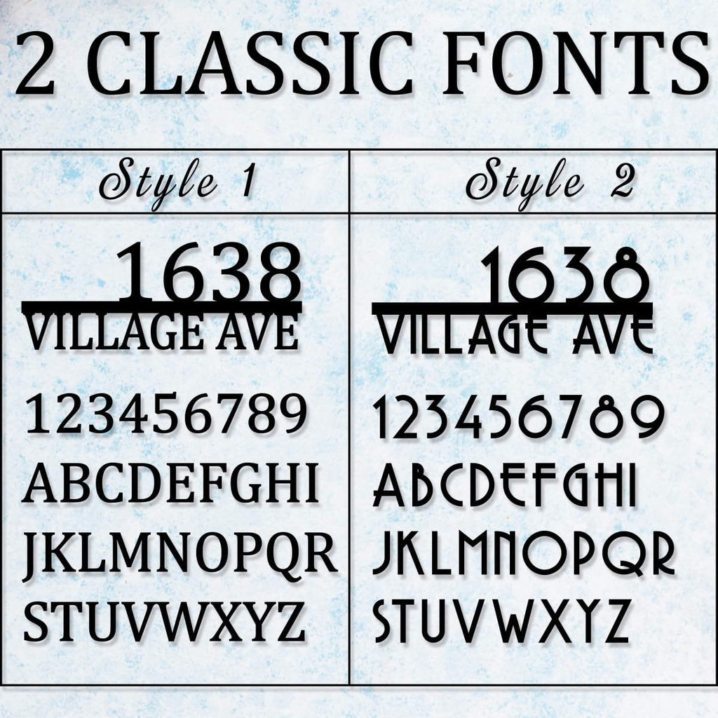 Custom Modern Metal House Address Sign