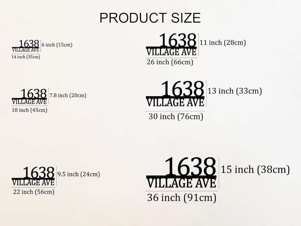 Custom Modern Metal House Address Sign