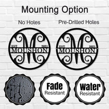 Personalized Monogram Steel Art