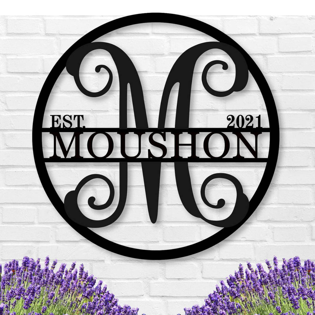 Personalized Monogram Steel Art